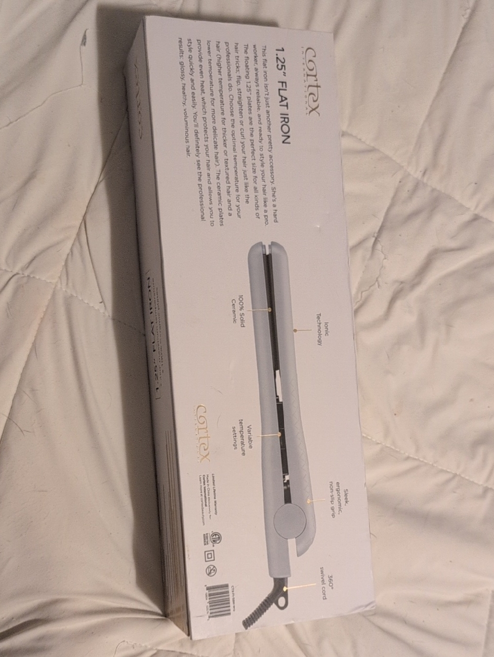 Hair Straightener Flat Iron Solid Ceramic Plates Iconic Technology Cortex New - Picture 3 of 6